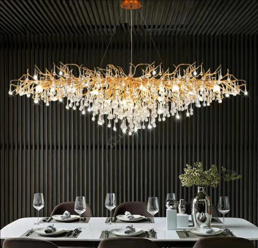 Candelabru Cristal Luxury Golden Tears 120X60Cm Chandeliers Crystal