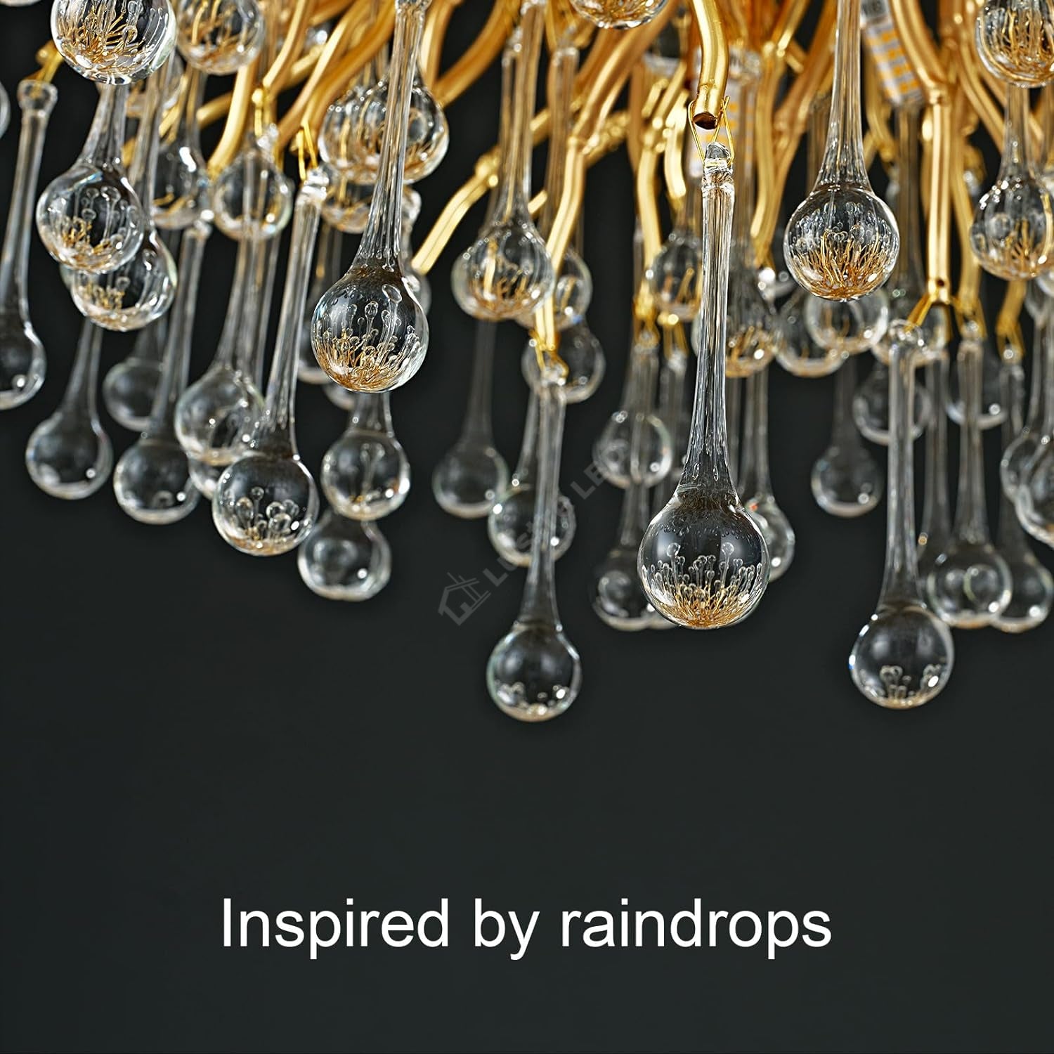 Candelabru Cristal Luxury Golden Tears 80Cm Chandeliers Crystal