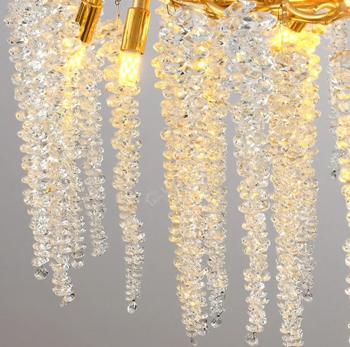 Candelabru Cristal Luxury Golden Willow 120X45 Cm Chandeliers Crystal