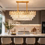 Candelabru Cristal MALLI Gold 750x350mm