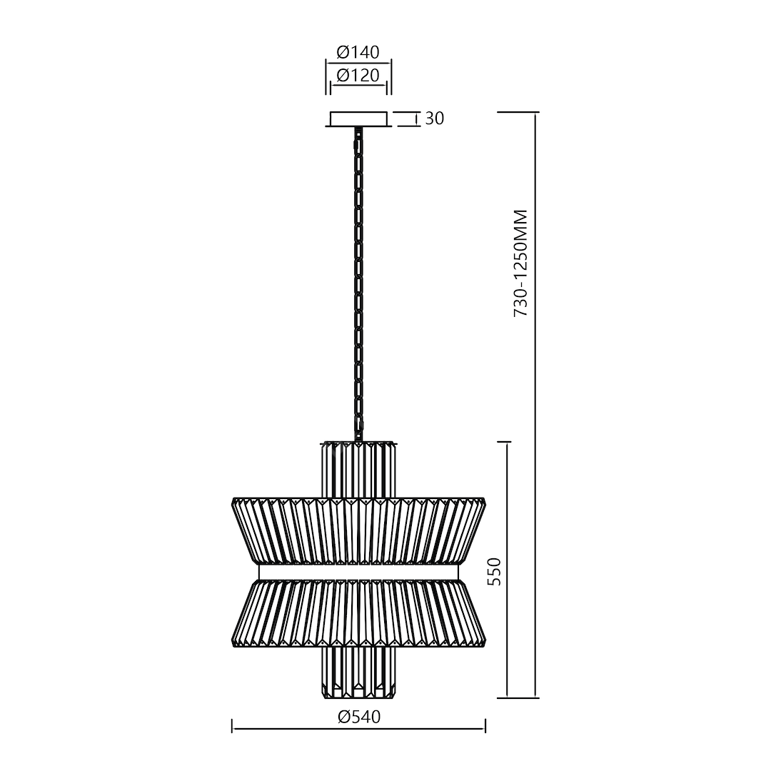 Candelabru Cristal Maxi Aurelia Silver Premium ⌀54CM