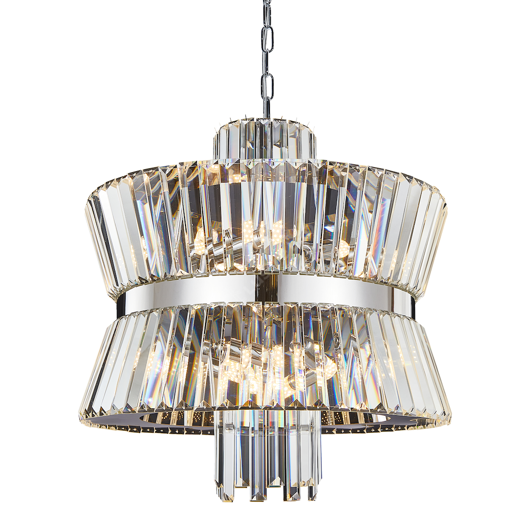 Candelabru Cristal Maxi Aurelia Silver Premium ⌀54CM