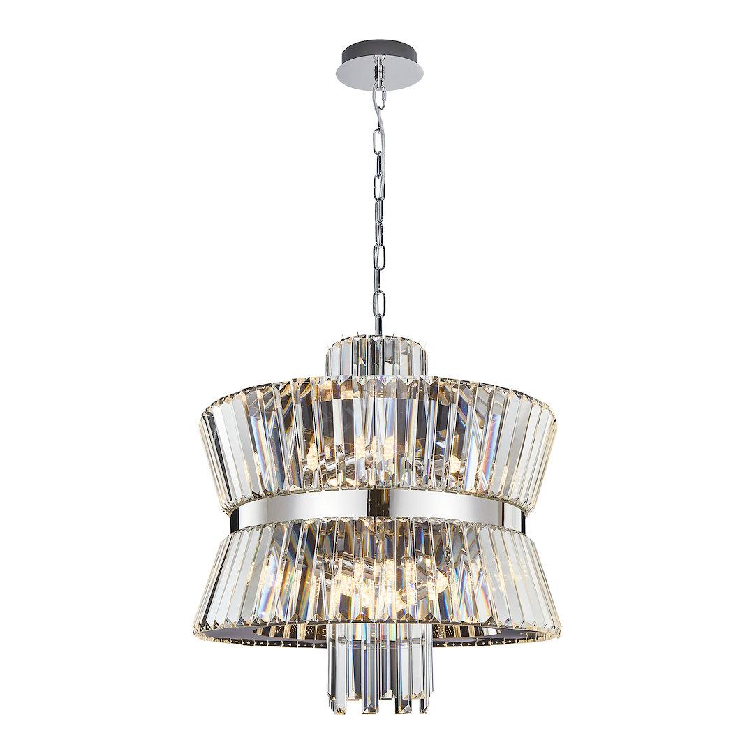 Candelabru Cristal Maxi Aurelia Silver Premium ⌀54CM
