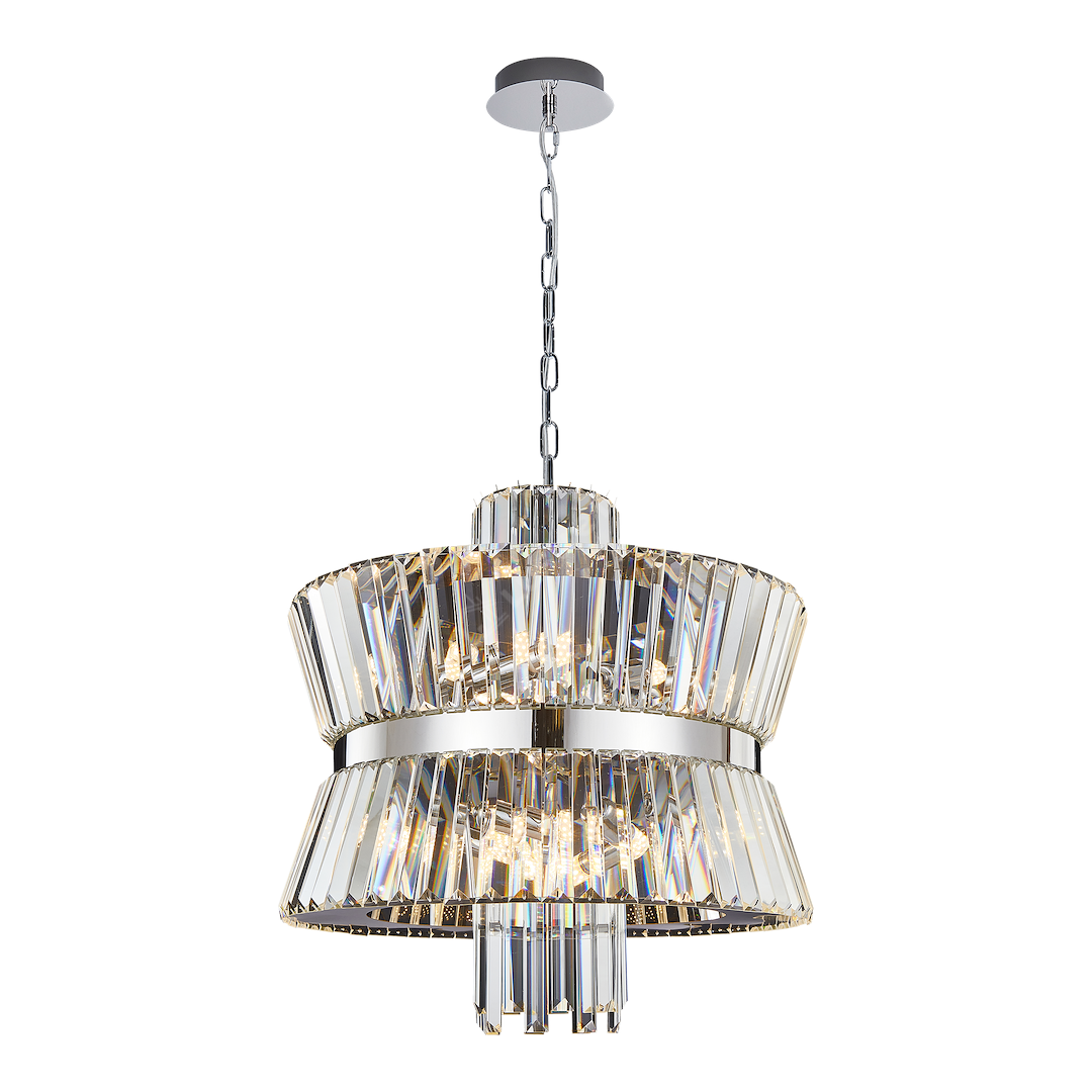 Candelabru Cristal Maxi Aurelia Silver Premium ⌀54CM