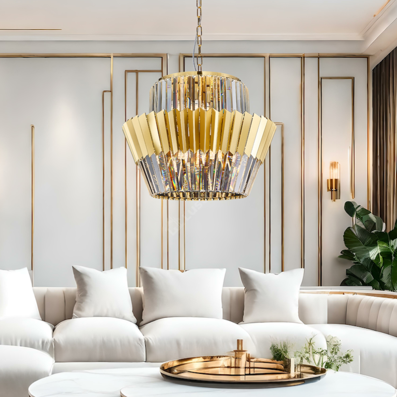 Candelabru Cristal Maxi Donna Gold Premium ⌀55CM