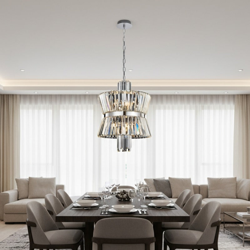 Candelabru Cristal Mini Aurelia Silver Premium ⌀42CM
