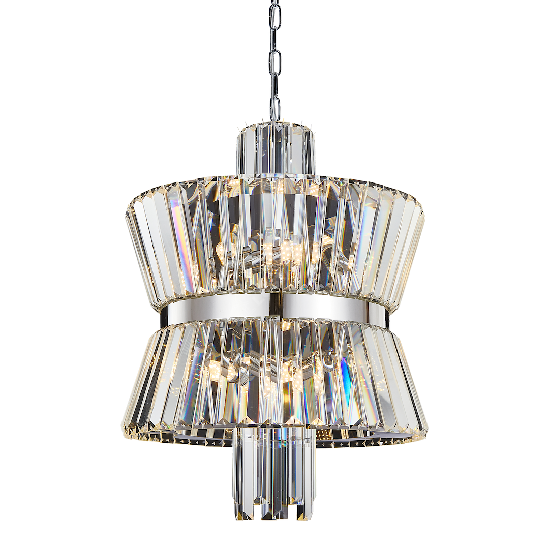 Candelabru Cristal Mini Aurelia Silver Premium ⌀42CM