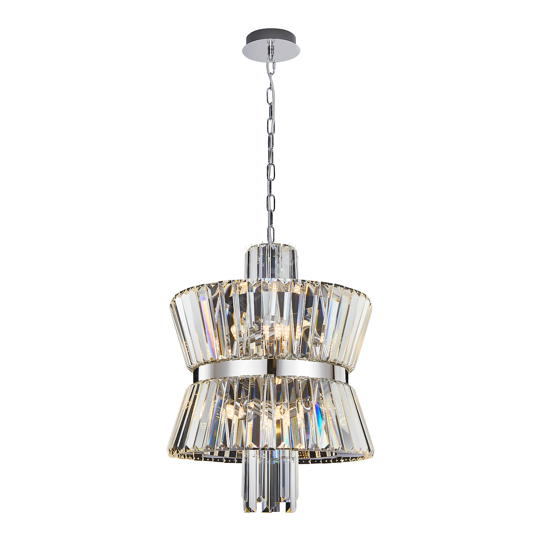 Candelabru Cristal Mini Aurelia Silver Premium ⌀42CM
