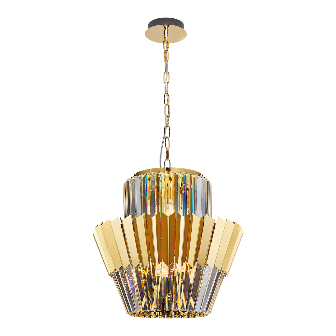 Candelabru Cristal Mini Donna Gold Premium ⌀45CM
