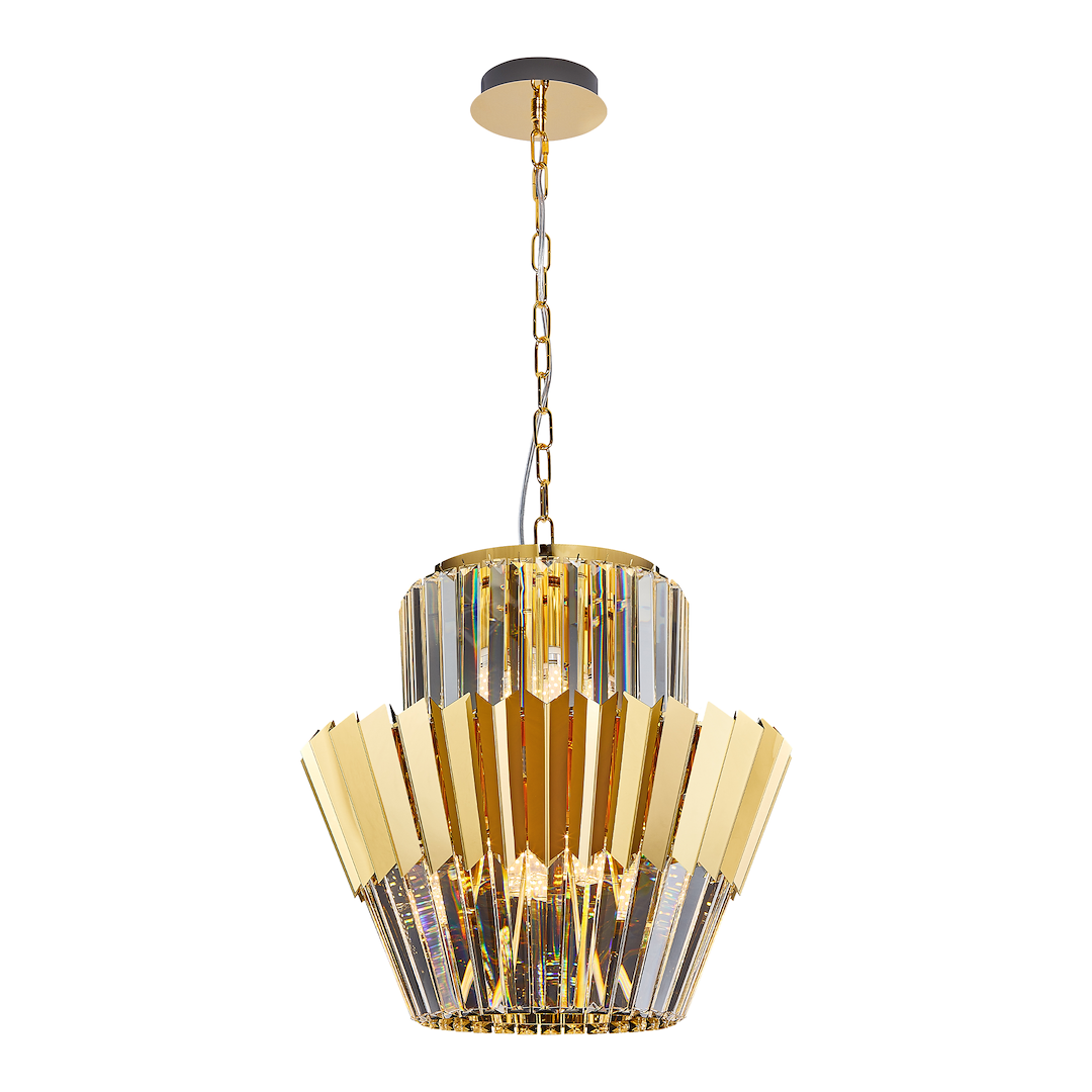 Candelabru Cristal Mini Donna Gold Premium ⌀45CM