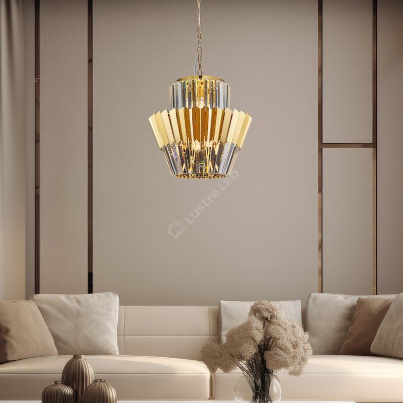 Candelabru Cristal Mini Donna Gold Premium ⌀45CM