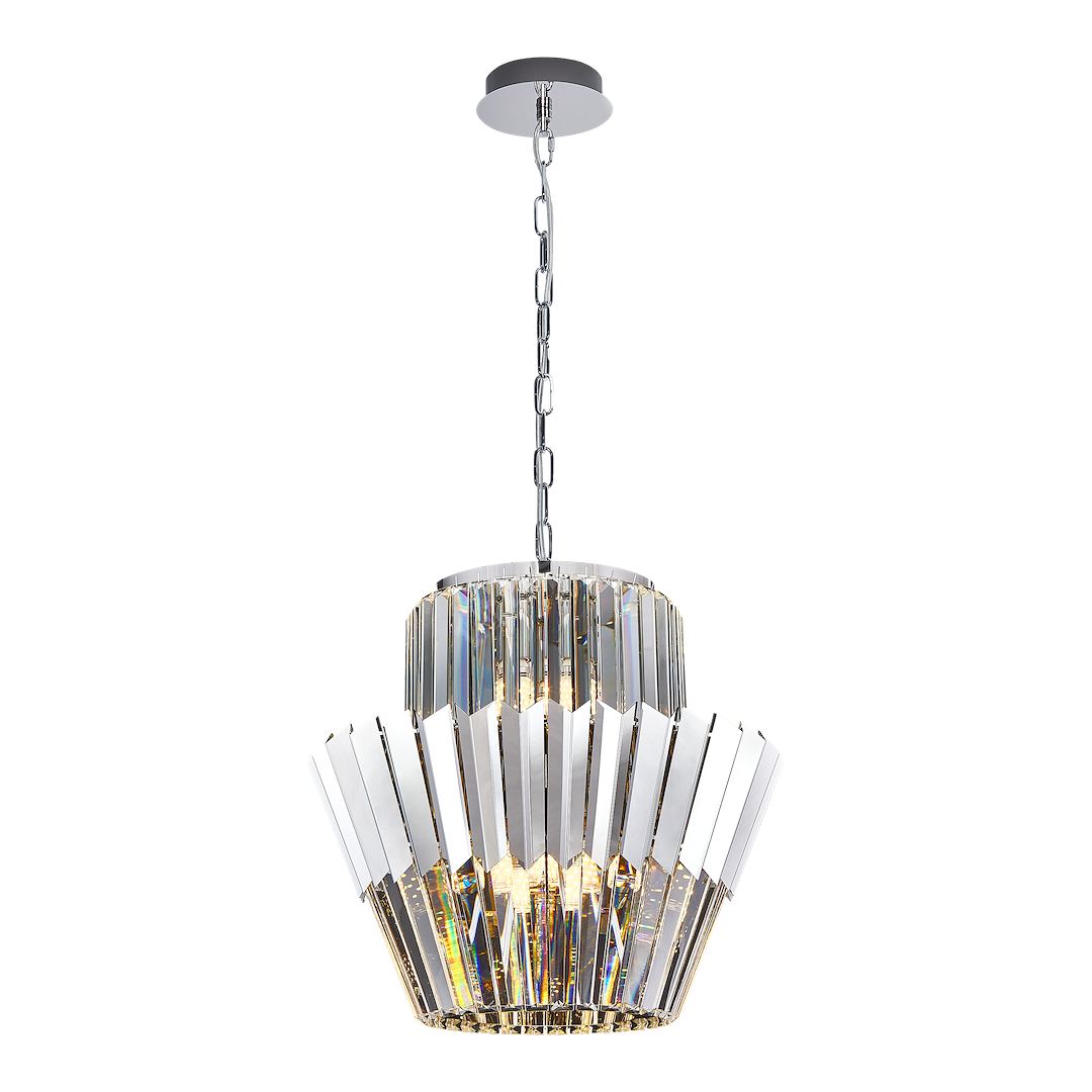 Candelabru Cristal Mini Donna Silver Premium ⌀45CM