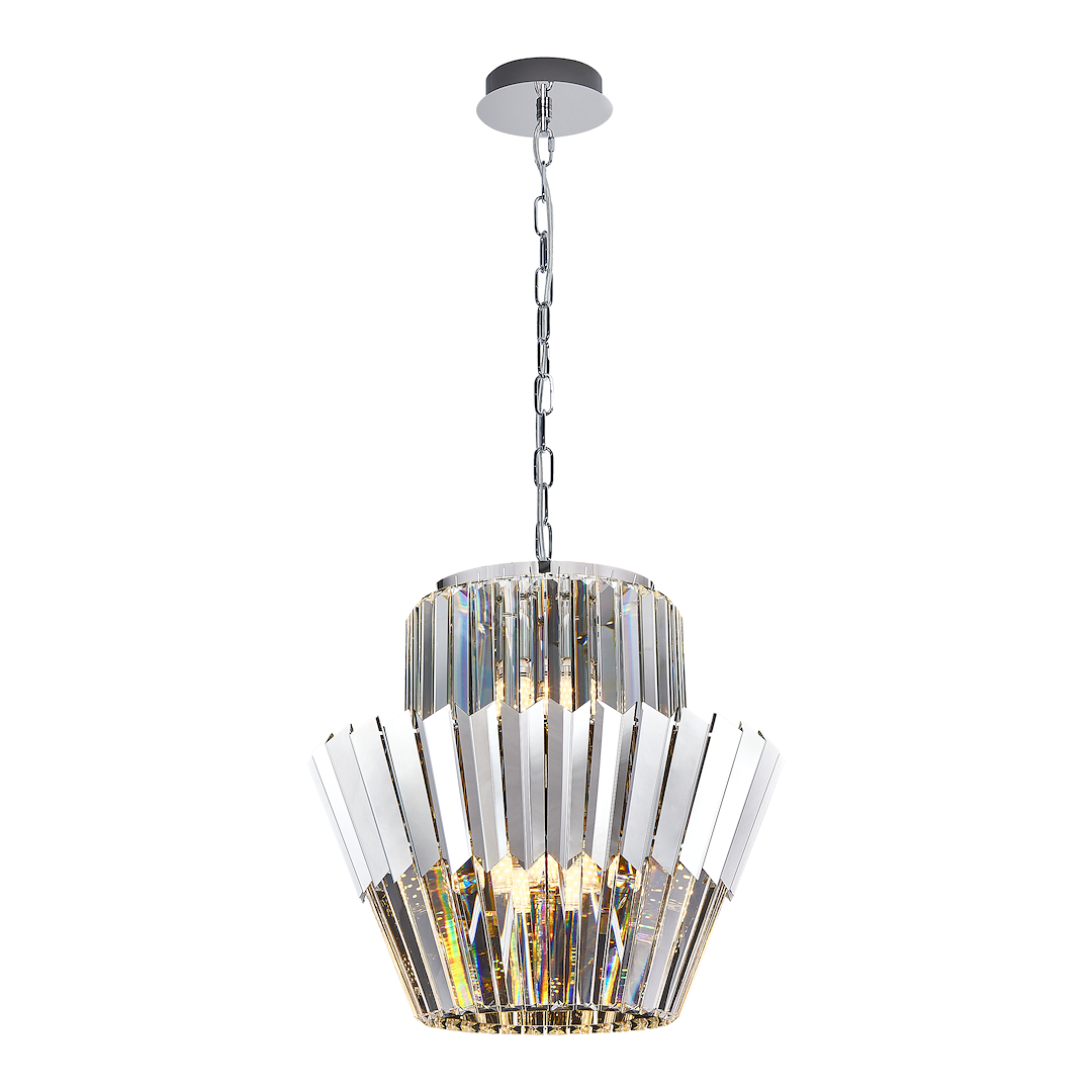 Candelabru Cristal Mini Donna Silver Premium ⌀45CM
