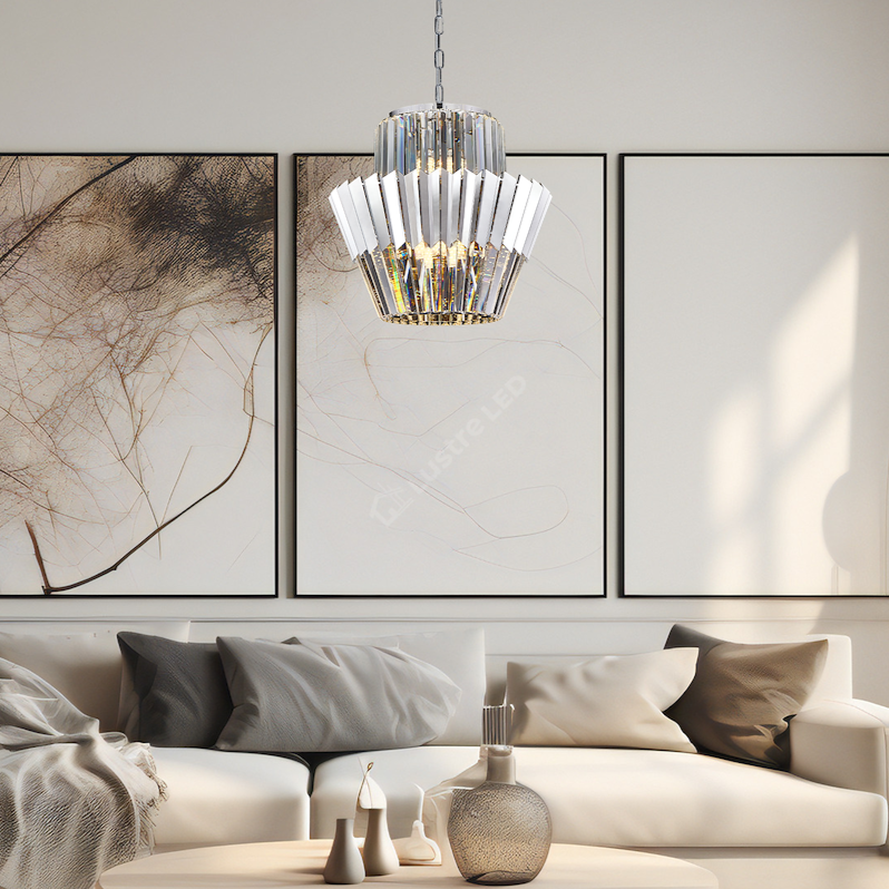 Candelabru Cristal Mini Donna Silver Premium ⌀45CM