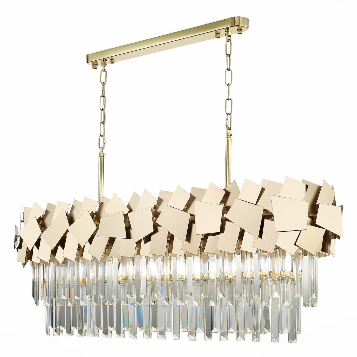 Candelabru Cristal Modern Troy 80x30cm Golden Mate
