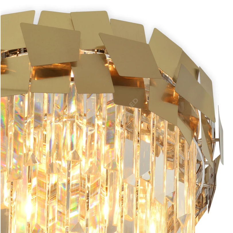 Candelabru Cristal Modern Troy 80x30cm Golden Mate