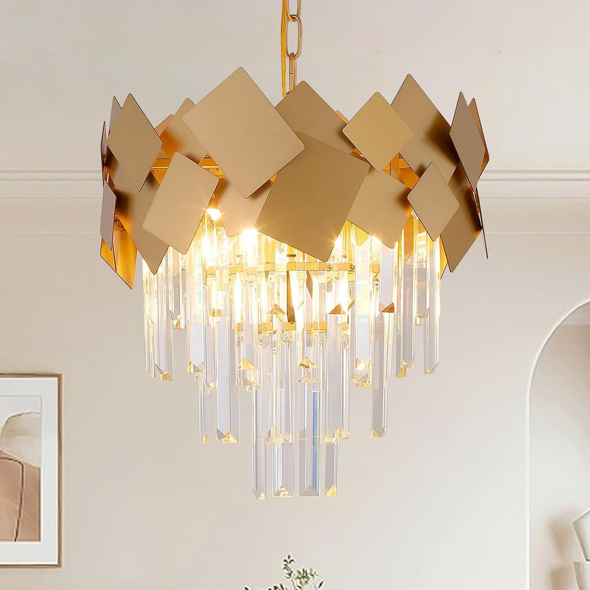 Candelabru Cristal Modern Troy Golden Mate