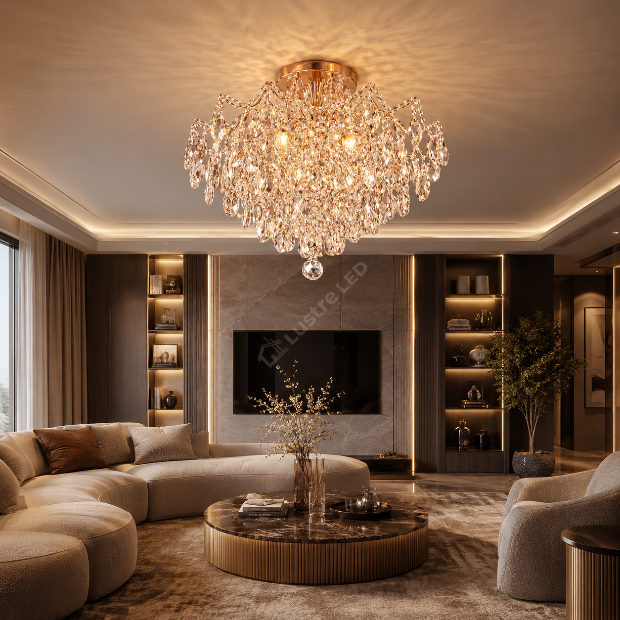 Candelabru Cristal PARIS GOLD