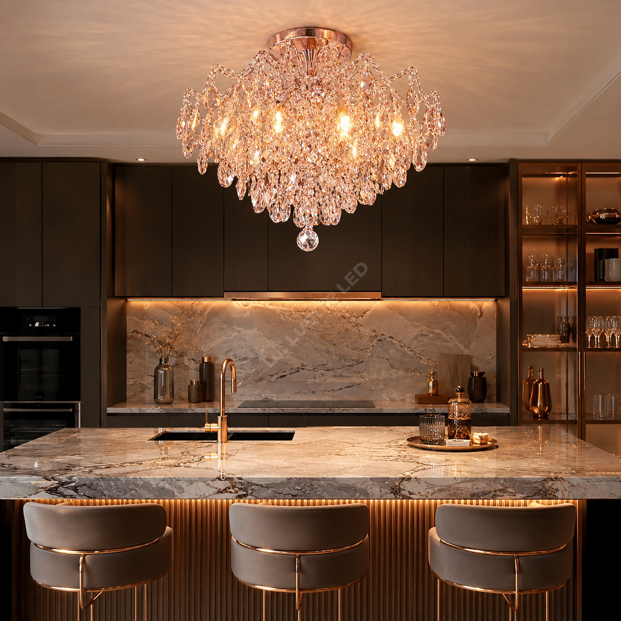 Candelabru Cristal PARIS GOLD