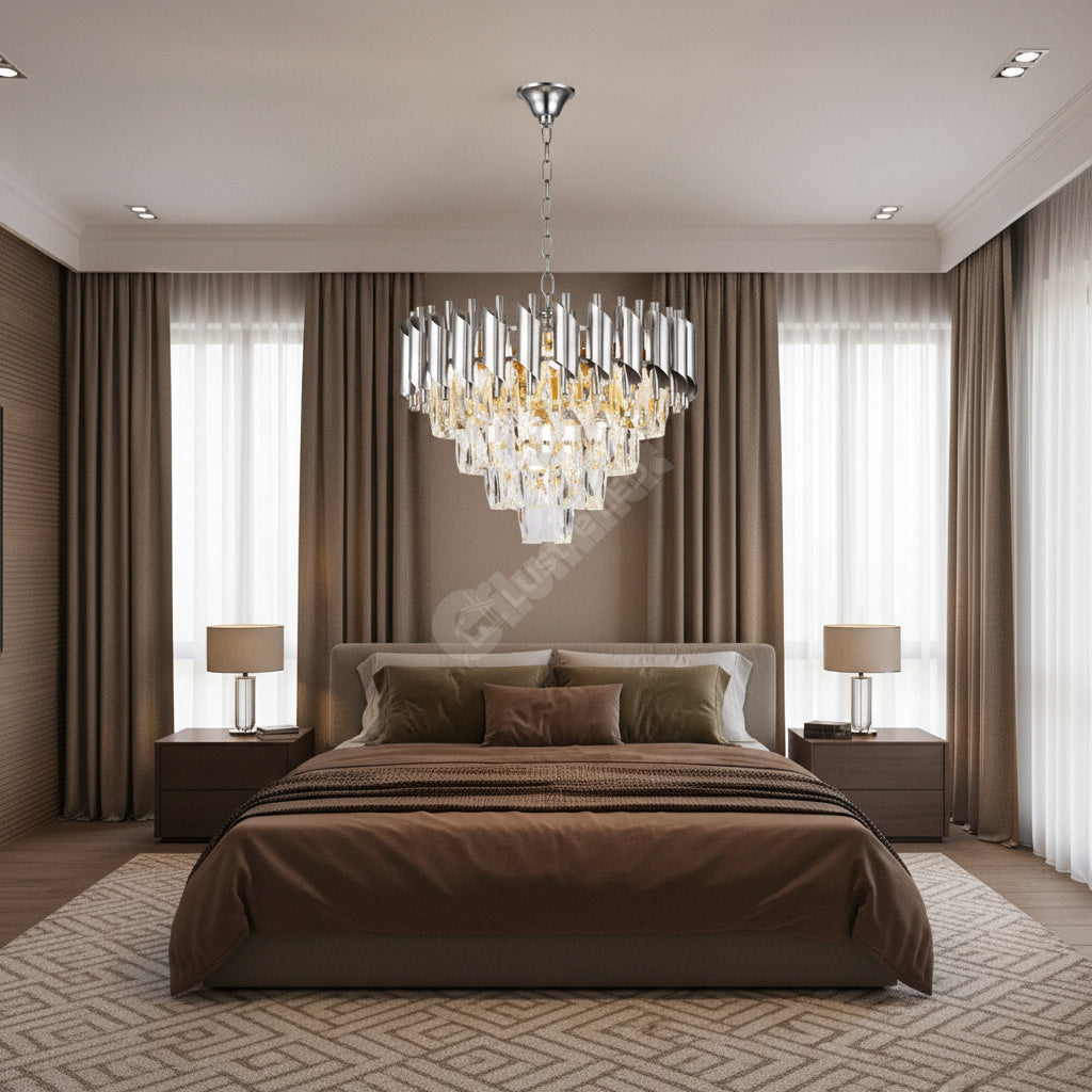 Candelabru Cristal Silver Panther 400mm