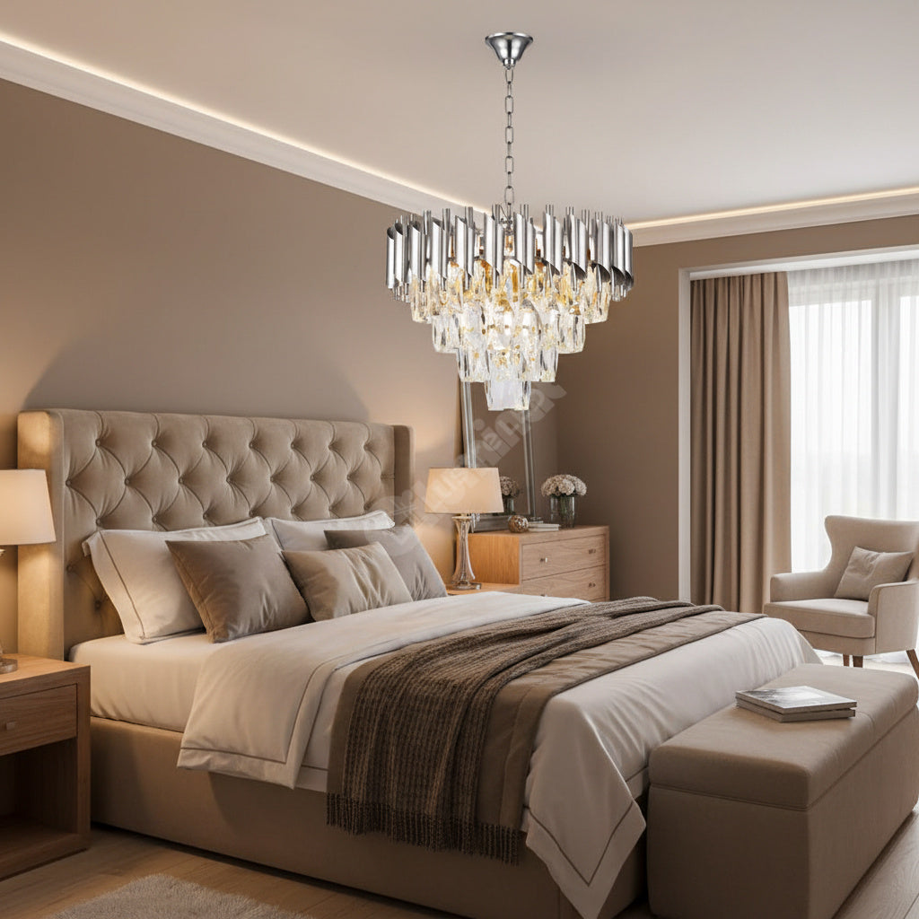 Candelabru Cristal Silver Panther 400mm