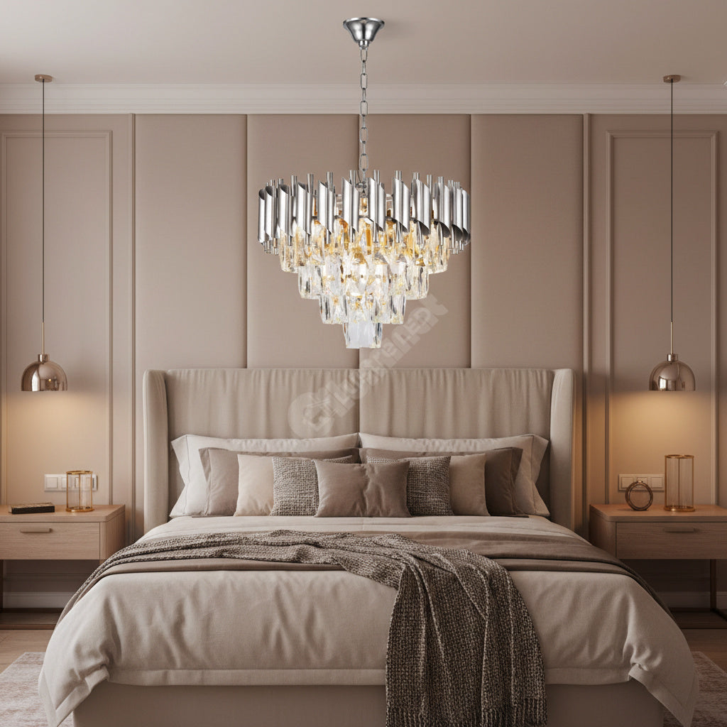 Candelabru Cristal Silver Panther 400mm