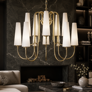 Candelabru Gold MAGNUM cu Abajur 10xE14 60CM