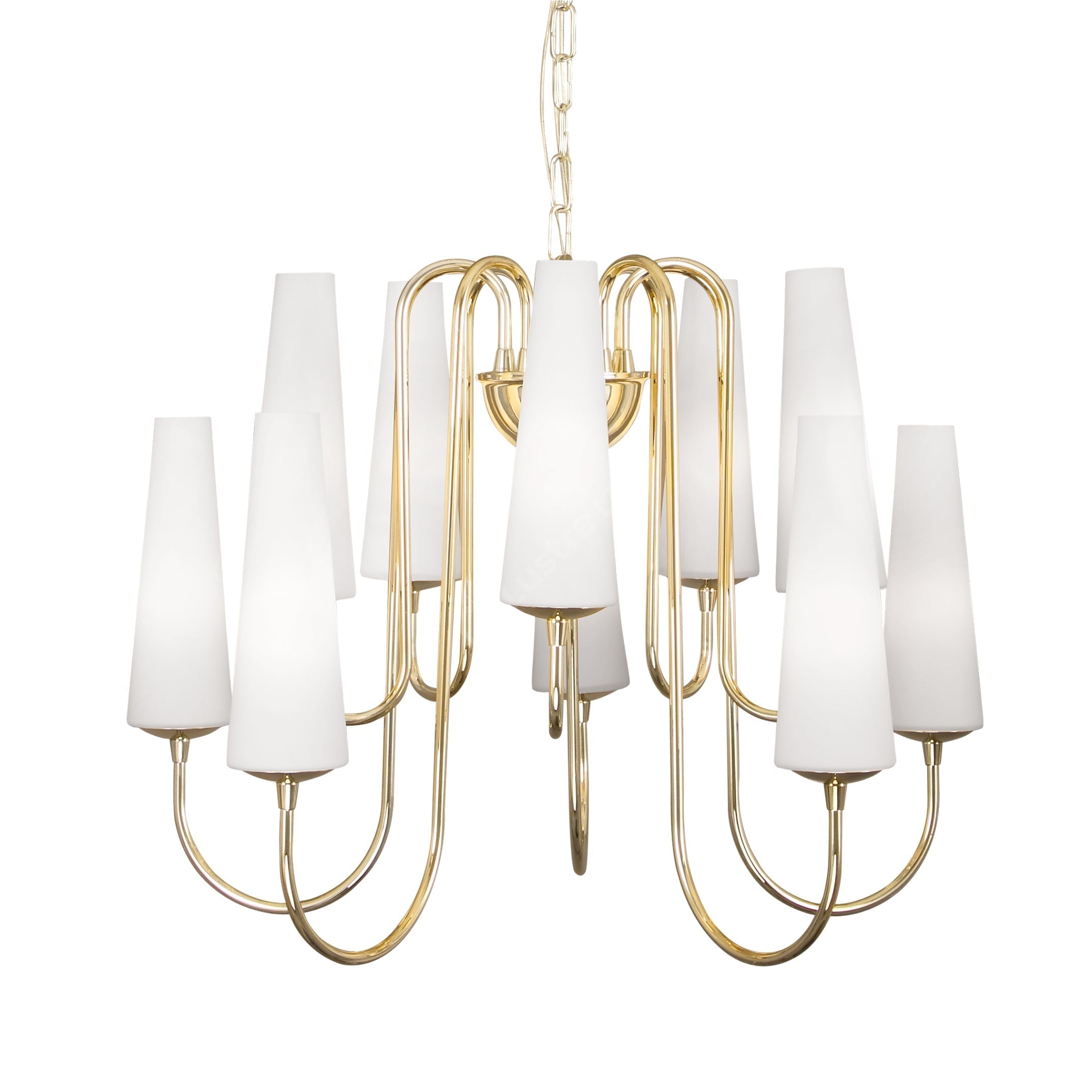 Candelabru Gold MAGNUM cu Abajur 10xE14 60CM