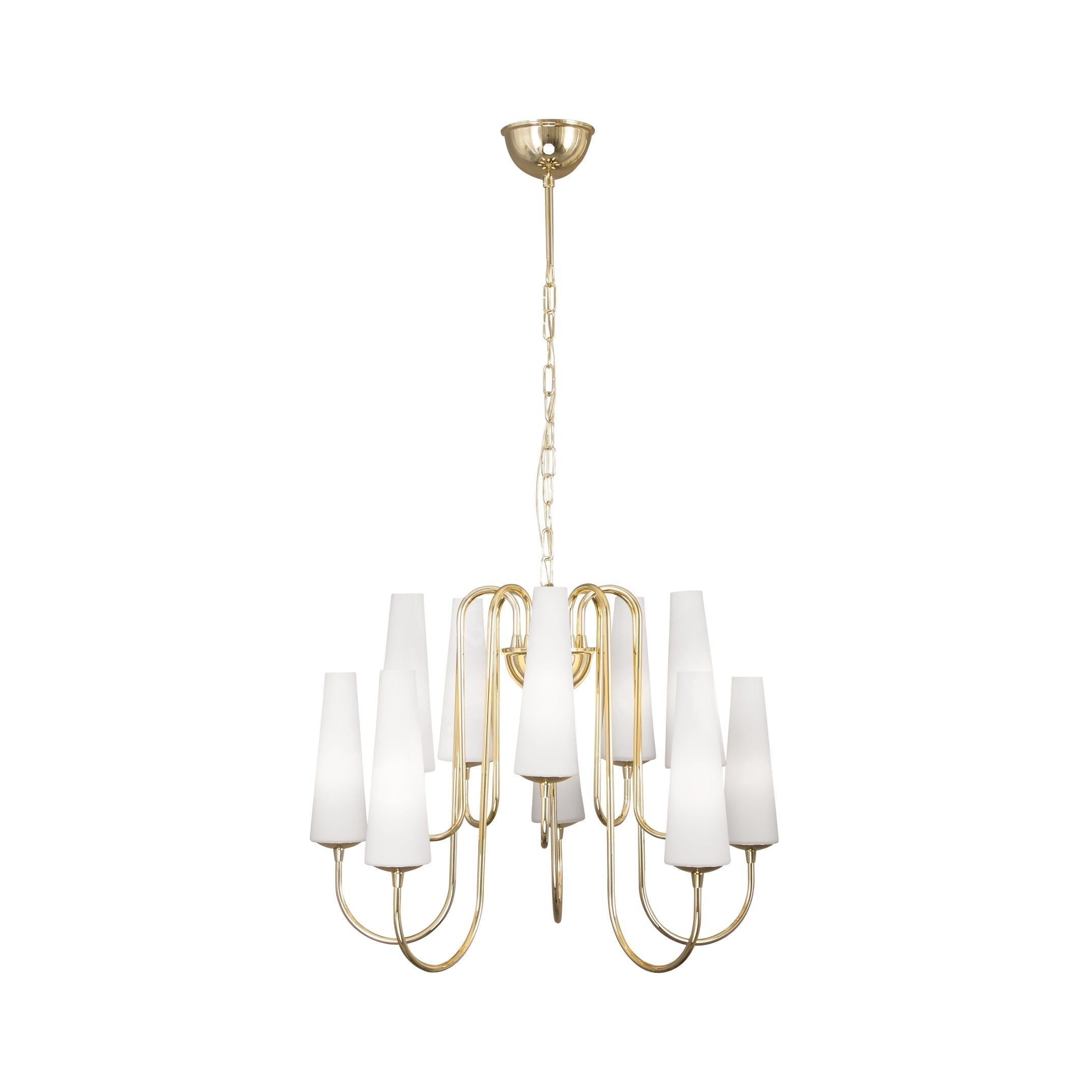 Candelabru Gold MAGNUM cu Abajur 10xE14 60CM