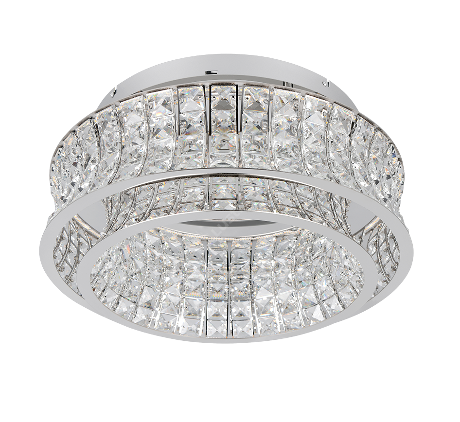 Candelabru LED Aplicat Premium Zevion Silver Crystal Echivalent 400W