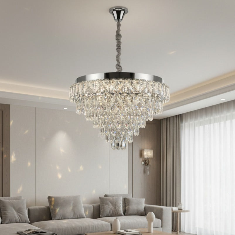Candelabru LED JEHO Cristal Silver Telecomanda