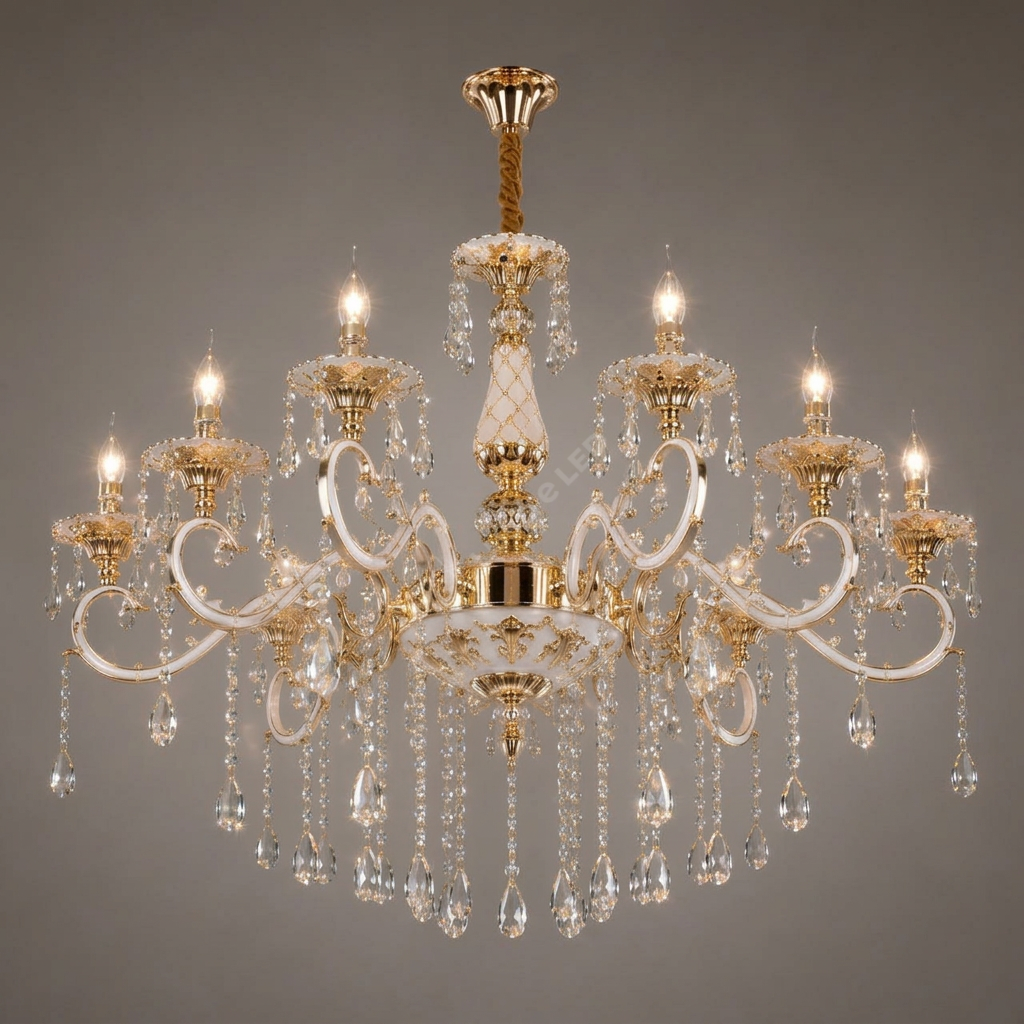 Candelabru Neoclasic Elegance Gold 12xE14 Ø75CM
