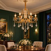 Candelabru Cristal Neoclasic Gold Elegance