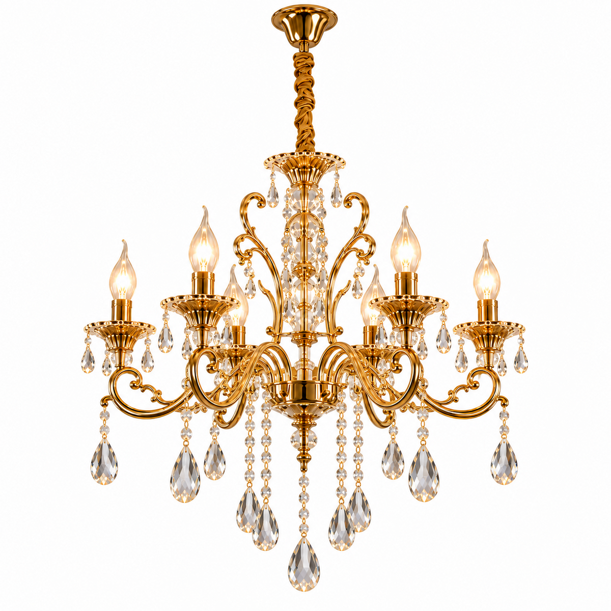 Candelabru Cristal Neoclasic Gold Elegance