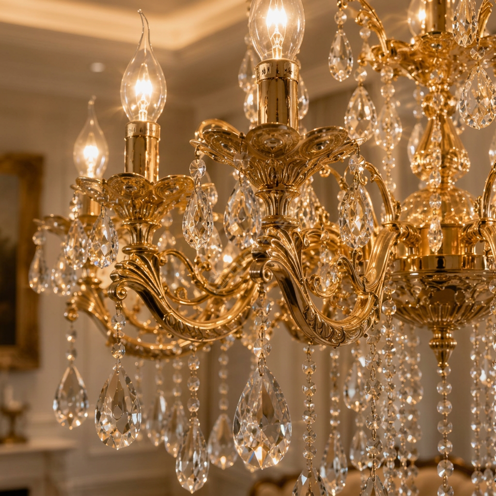 Candelabru Neoclasic Versailles Gold 15xE14 Ø99CM