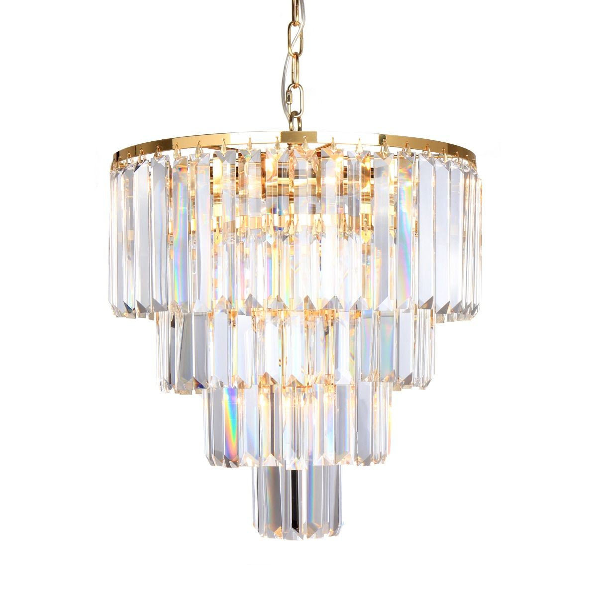 Candelabru Suspendat Amedeo Crystal Gold Premium Ø39CM