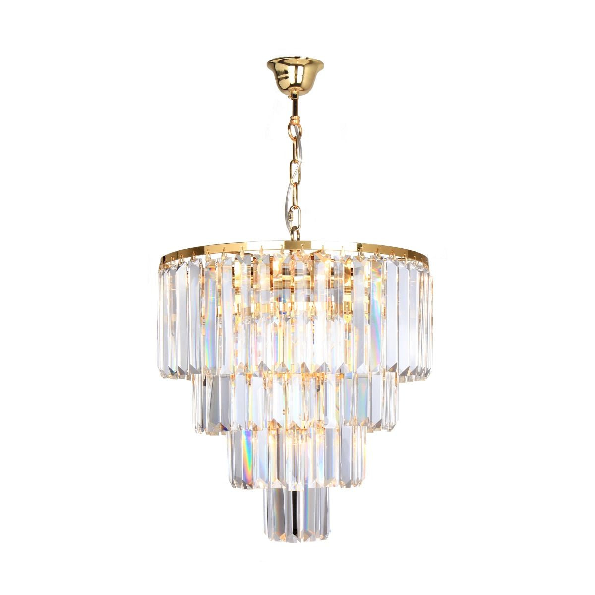 Candelabru Suspendat Amedeo Crystal Gold Premium Ø39CM