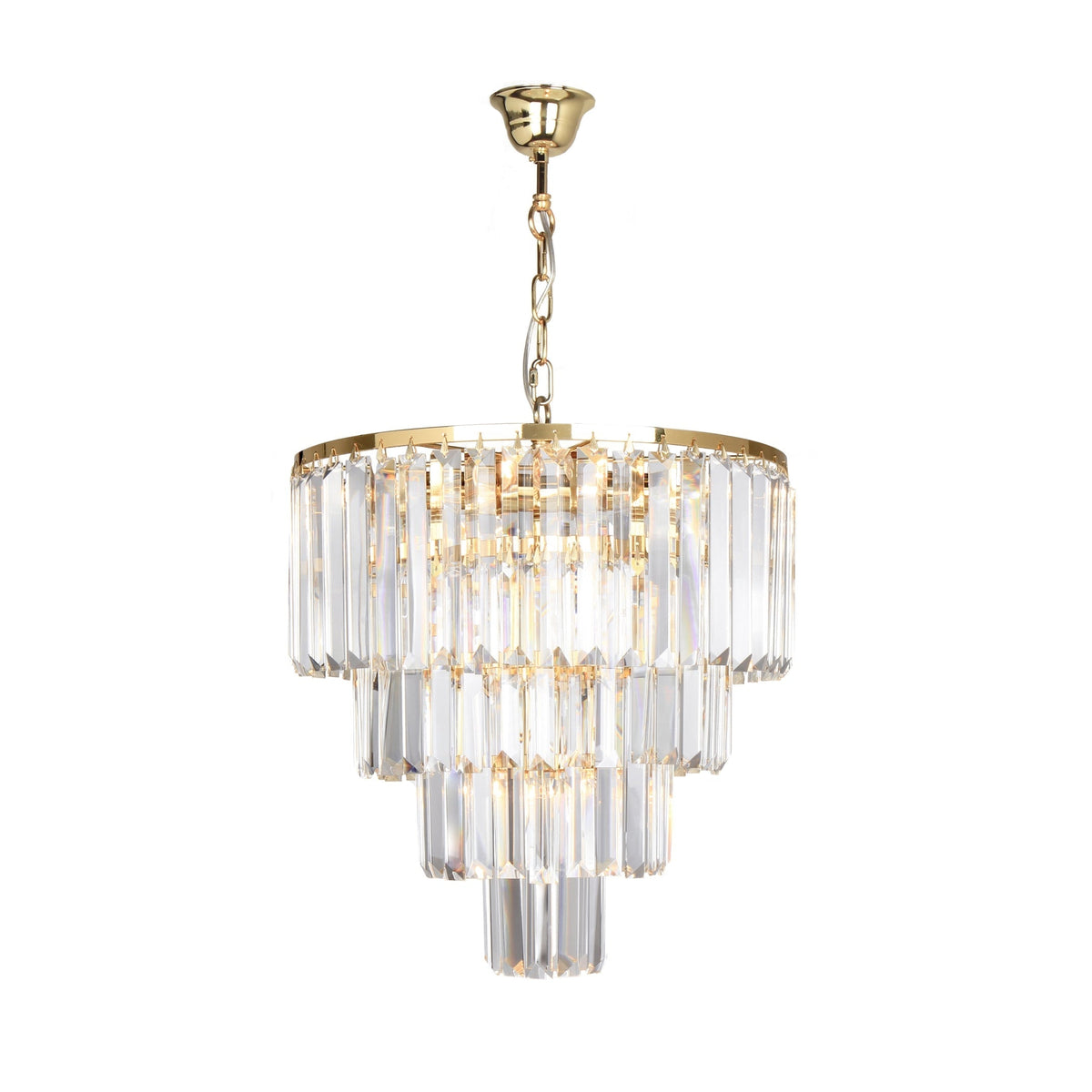Candelabru Suspendat Amedeo Crystal Gold Premium Ø39CM
