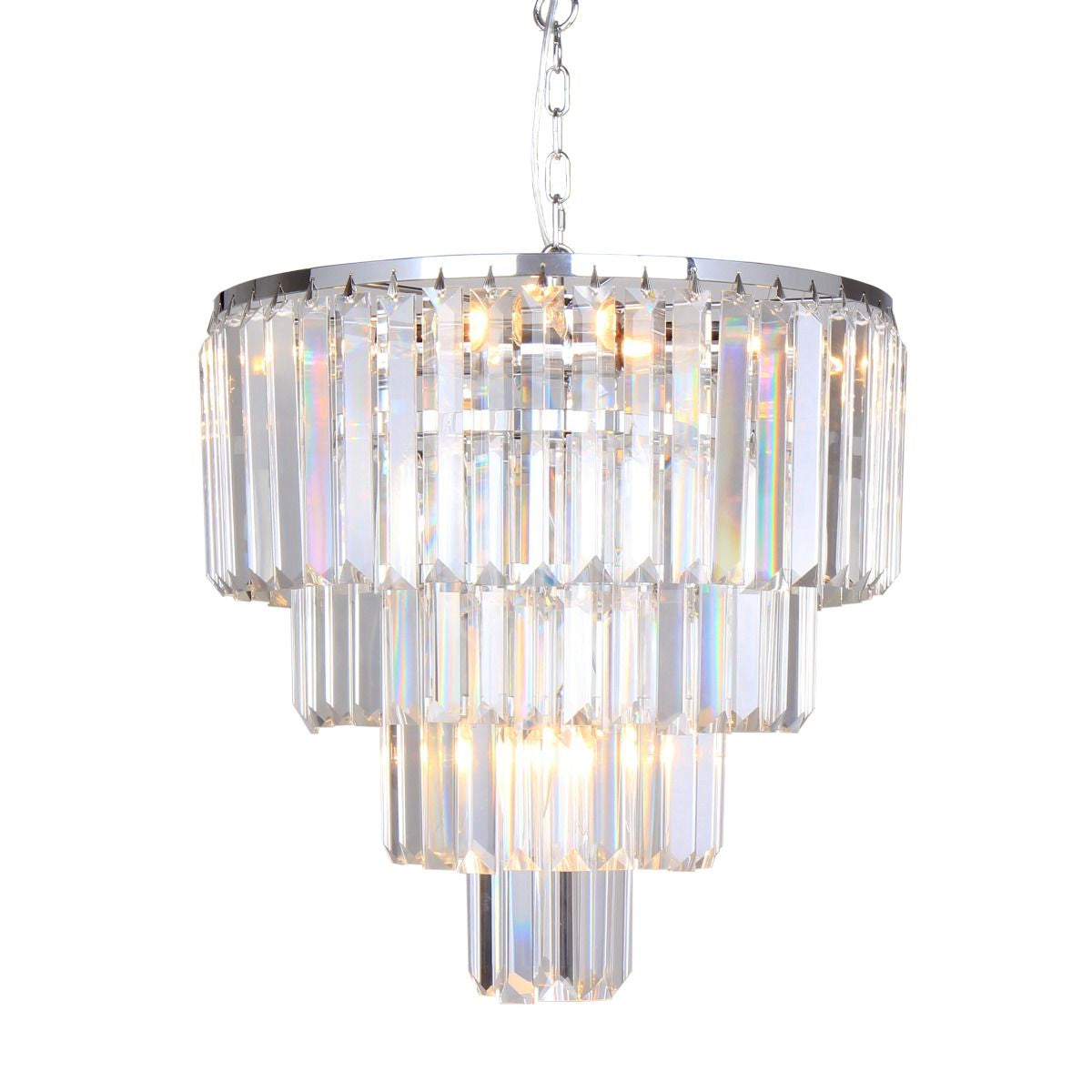 Candelabru Suspendat Amedeo Crystal Silver Premium Ø39CM