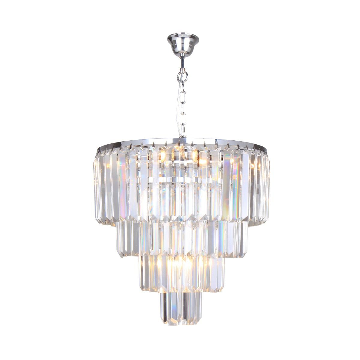 Candelabru Suspendat Amedeo Crystal Silver Premium Ø39CM