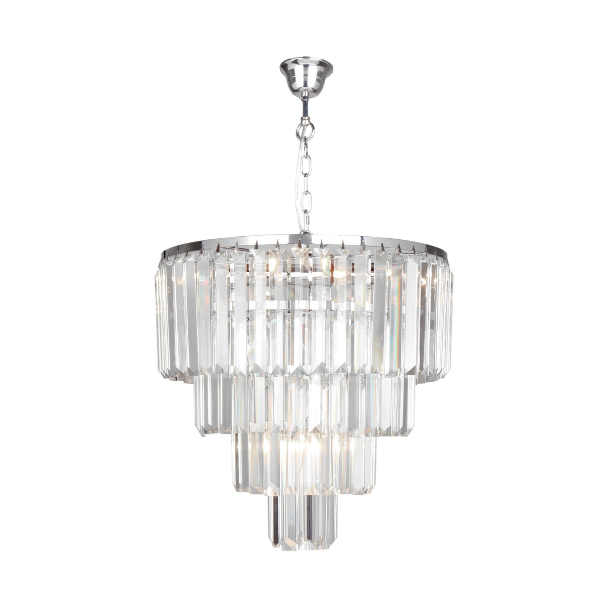 Candelabru Suspendat Amedeo Crystal Silver Premium Ø39CM
