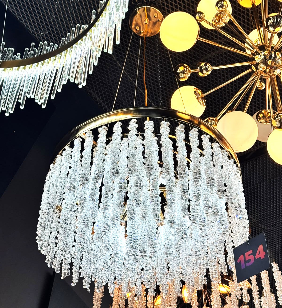 Candelabru Suspendat Crystal PADOVA Golden