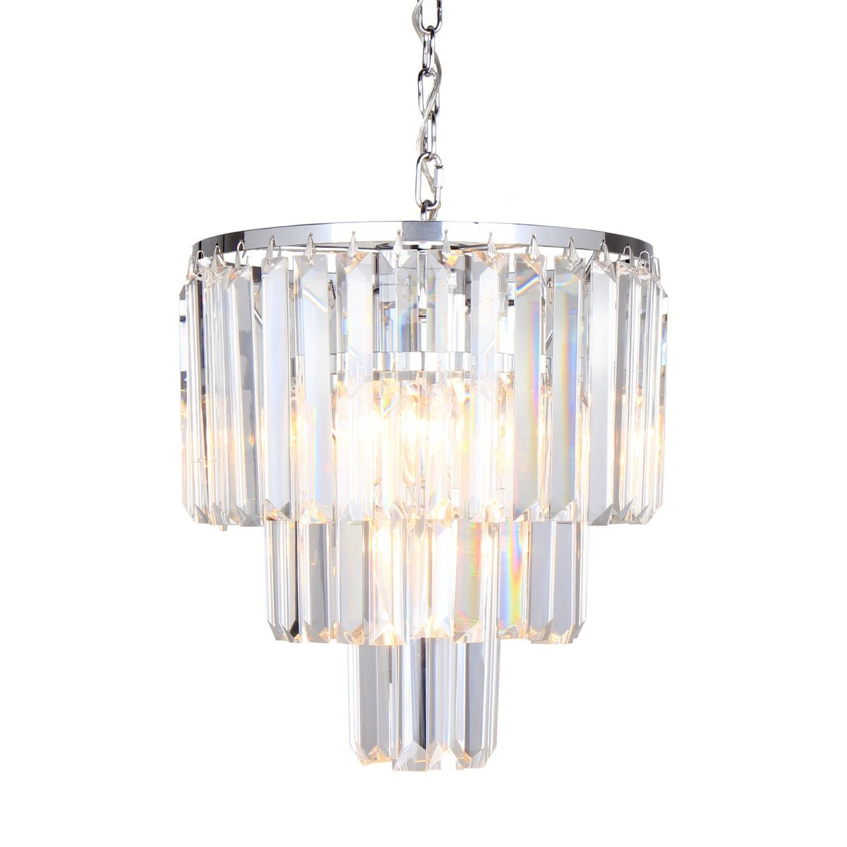 Candelabru Suspendat Mini Amedeo Crystal Silver Premium Ø29CM