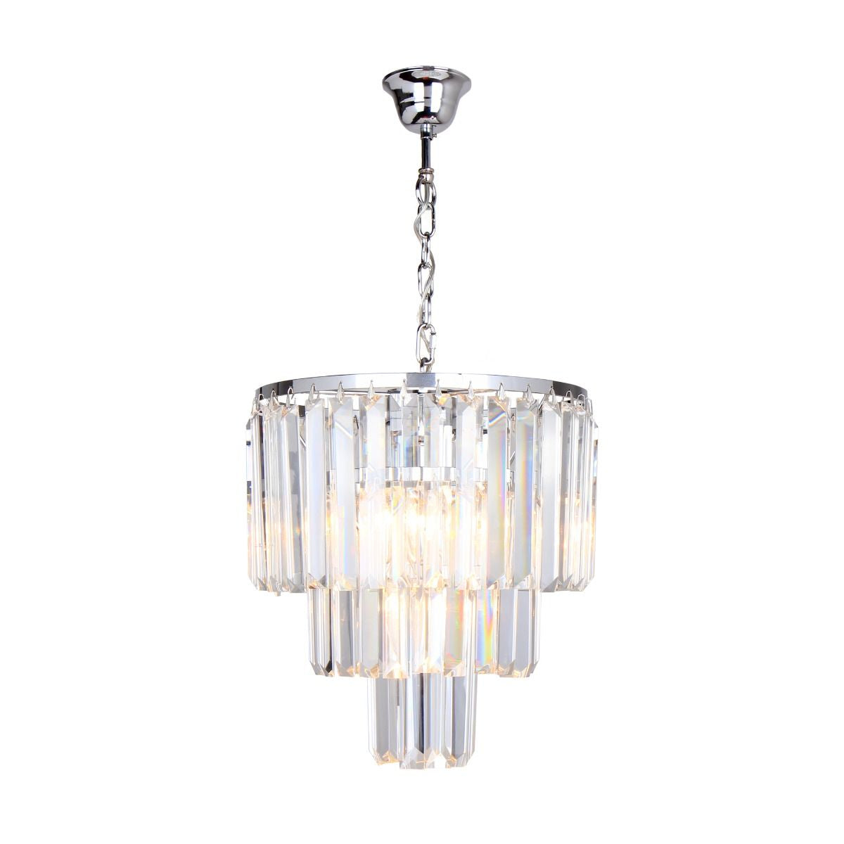 Candelabru Suspendat Mini Amedeo Crystal Silver Premium Ø29CM