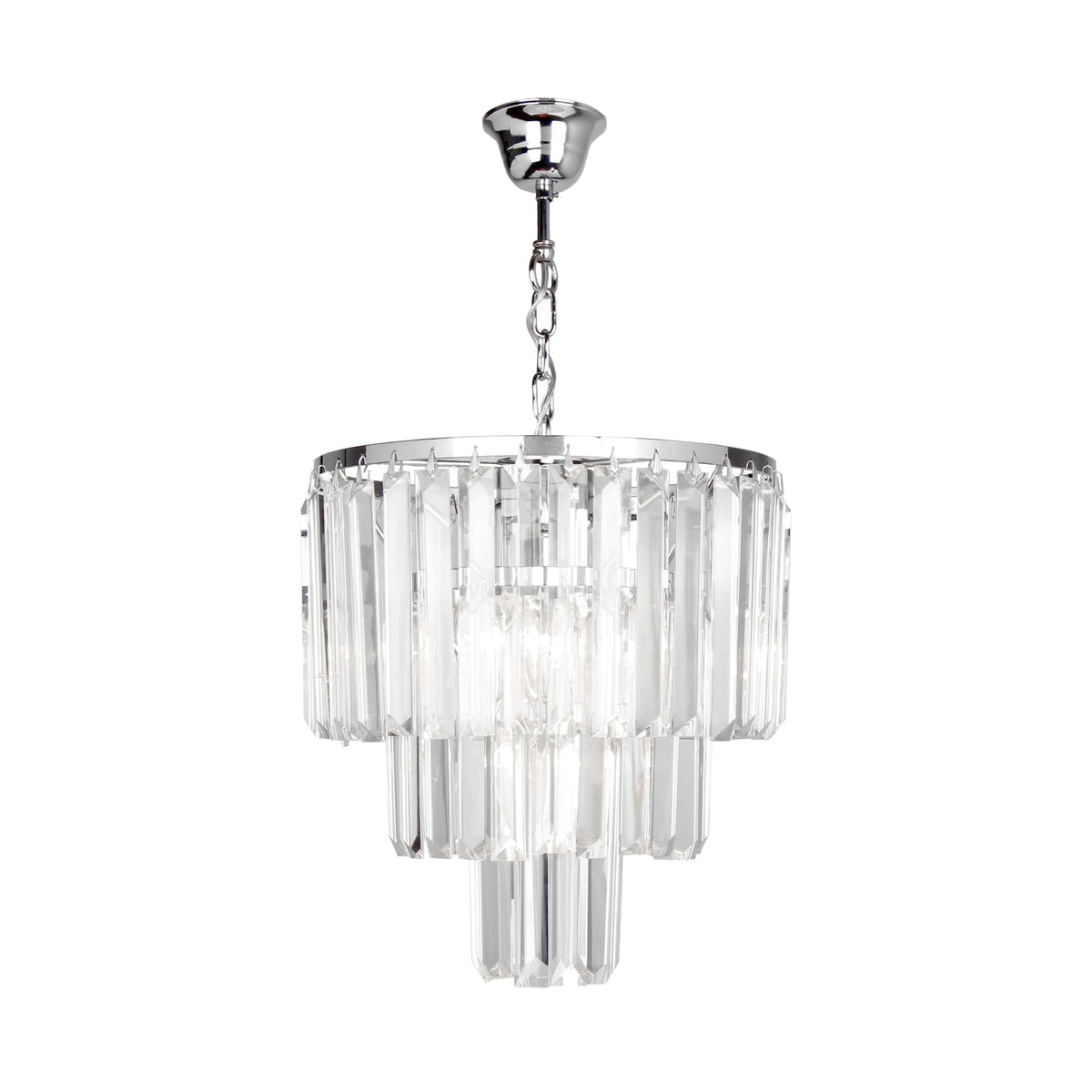 Candelabru Suspendat Mini Amedeo Crystal Silver Premium Ø29CM