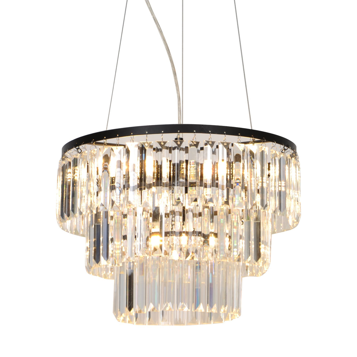 Candelabru Suspendat Tifanny Crystal Black Premium Ø40CM