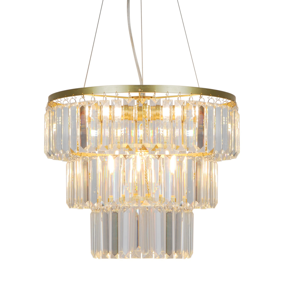 Candelabru Suspendat Tifanny Crystal Gold Premium Ø40CM