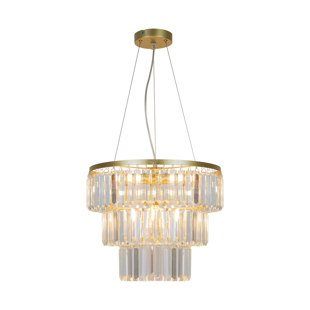 Candelabru Suspendat Tifanny Crystal Gold Premium Ø40CM