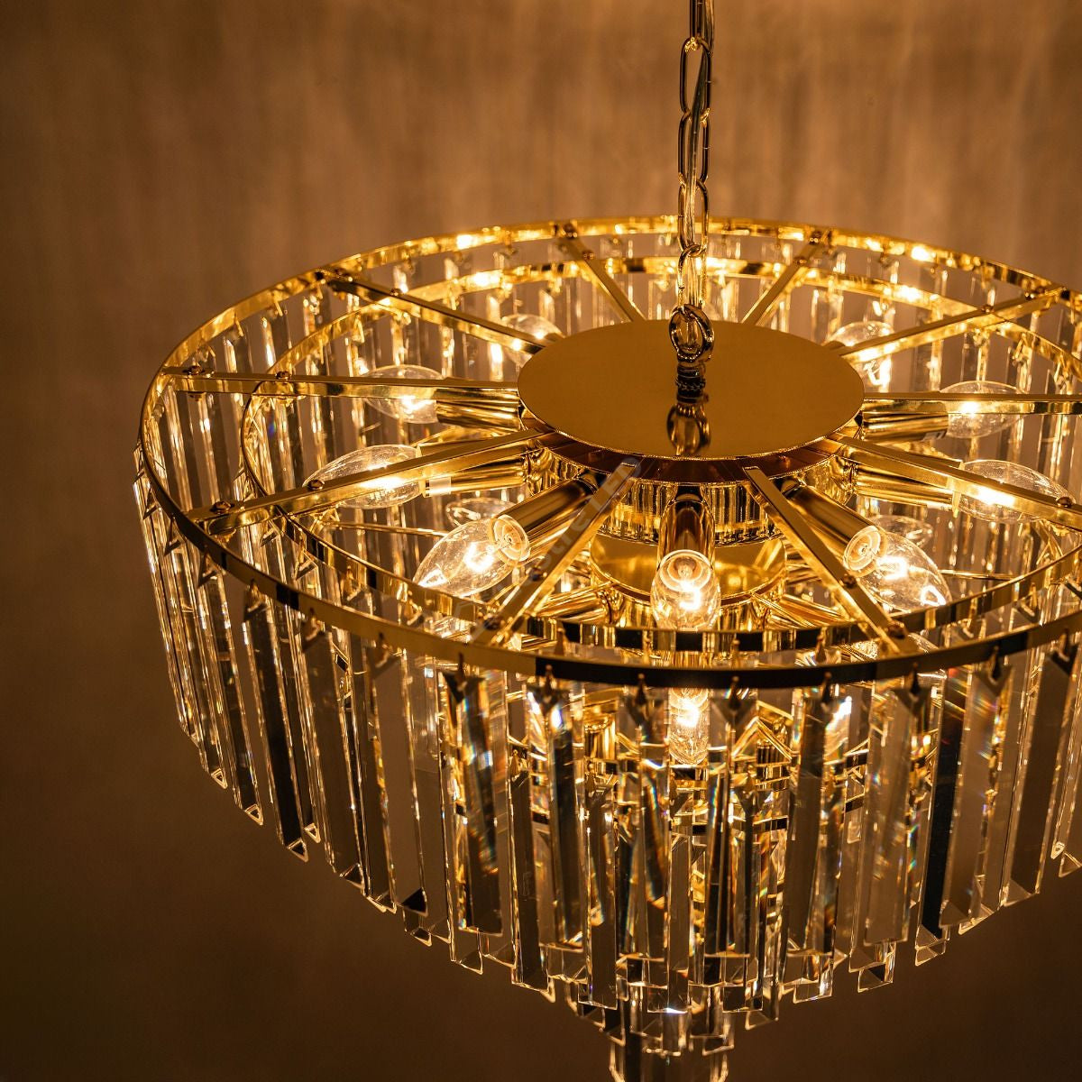 Candelabru Suspendat Versailles Crystal Gold Premium Ø61CM