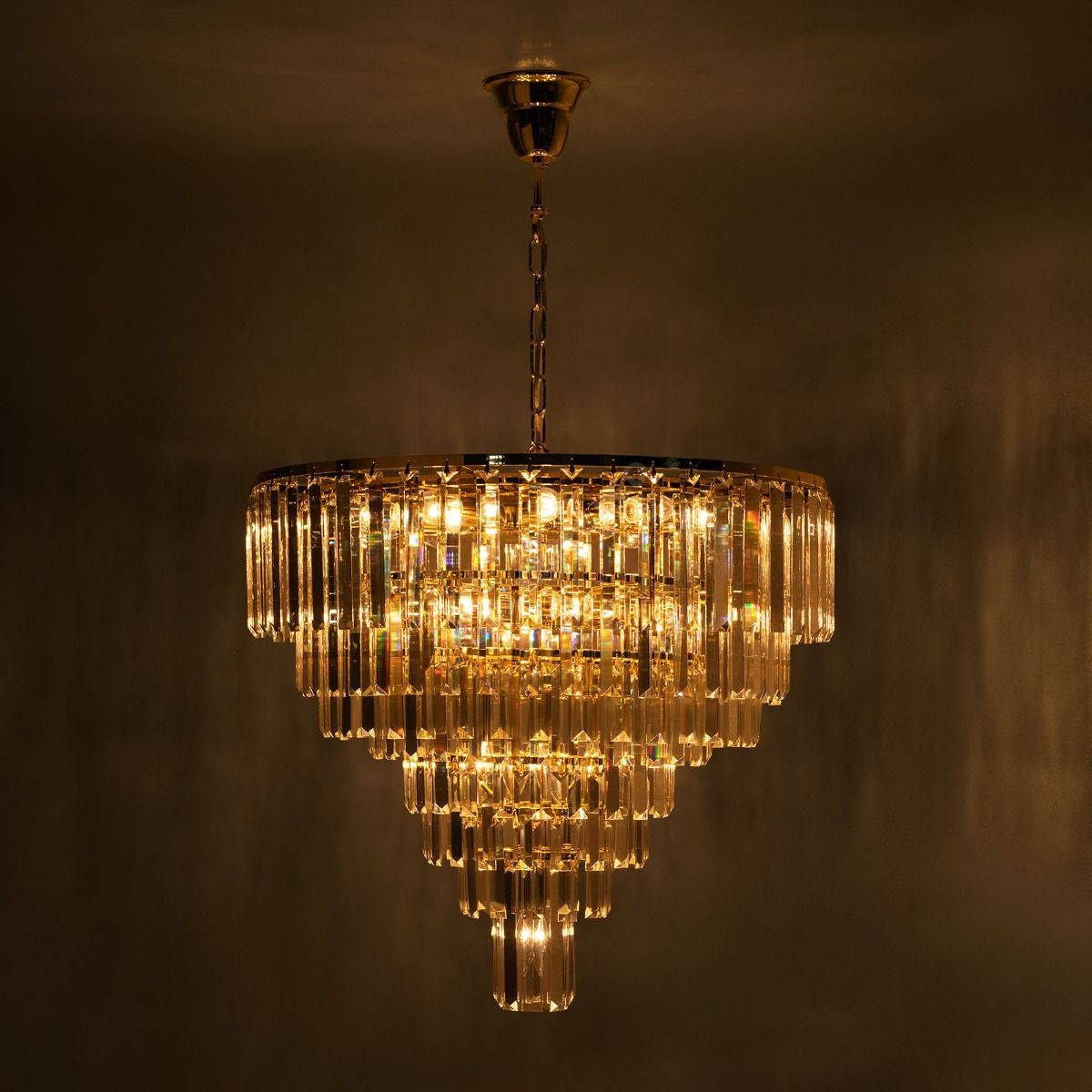 Candelabru Suspendat Versailles Crystal Gold Premium Ø61CM